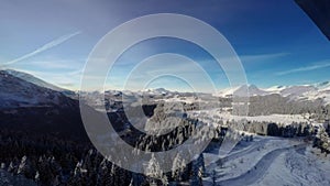 Time Lapse of the ski resort of Avoriaz in the French Alps,