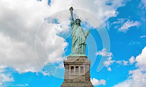 Time Lapse of Statue of Liberty, USA. Liberty Island Statue Timelapse, New York City.