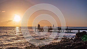 Time Lapse of sunset over the pier in Bayahibe 3