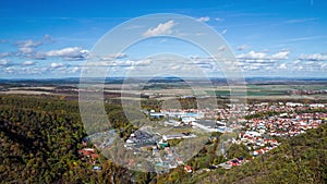 Time lapse of Thale from the viewpoint in Hexentanzplatz, Germany