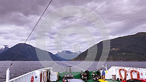 Time-lapse of transportation ferry in Norway