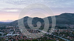 Time lapse of Trebinje city, Republika Srpska in Bosnia and Herzegovina