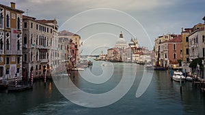 Time lapse of Venice Grand Canal skyline in Italy