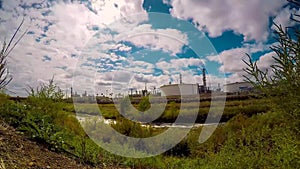 Time Lapse Video Of Clouds Showing Refineries In the Background In Denver, Colorado