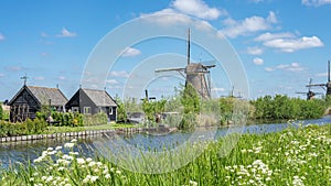 Time lapse video of Kinderdijk Village in Molenlanden, Netherlands