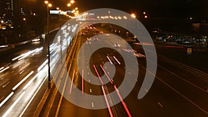 Time lapse video of night traffic