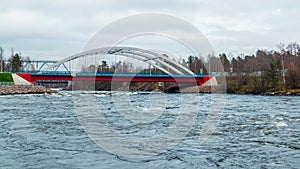 Time-lapse video of Vuoksi River Bridge in Losevo, Russia