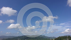 Time lapse Video of white cloud moving on blue sky in the morning