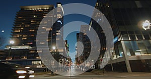 Time lapse view of evening traffic on Avenue, Canada, Halifax