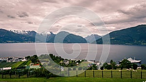 Time-lapse view on Vangsnes in Norway