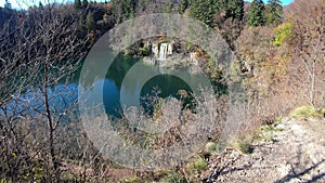 Time Lapse of waterfall cascade scenery in Plitvice Lakes, Croatia.