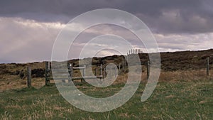 Time lapse of Yorkshire moody moorland landscape