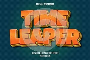 Time leaper editable text effect cartoon style