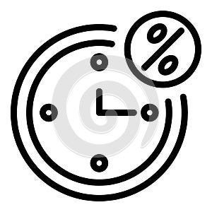 Time of lease payment icon, outline style