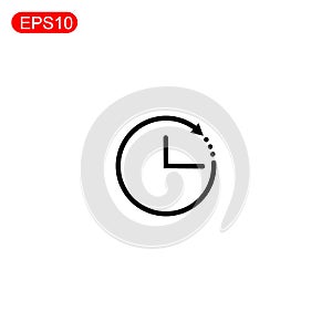 Time left icon vector.