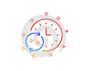 Time line icon. Update clock sign. Vector