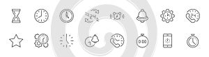 Time Line Icons. Icon Timer Speed Alarm Restore Time Management. Editable Stroke