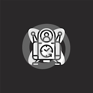 time machine icon. Filled time machine icon for website design and mobile, app development. time machine icon from filled sci fi