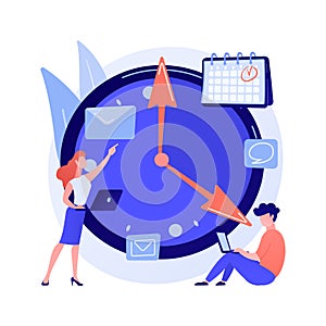 Time management abstract concept vector illustration.