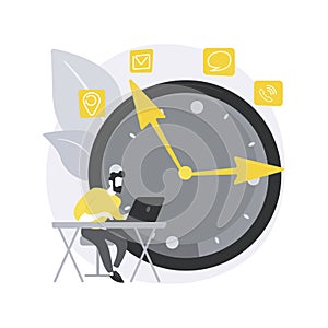 Time management abstract concept vector illustration.