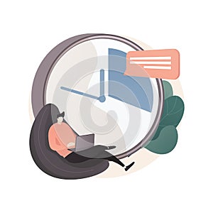 Time management abstract concept vector illustration.
