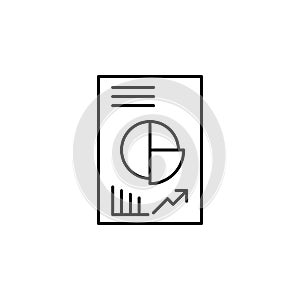 Time management, analysis, analytic, data, information, planning icon. Element of time management icon. Thin line icon for website