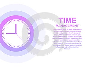 Time management banner with character and text place. Can use for web banner, infographics, hero images