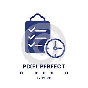 Time management black solid desktop icon