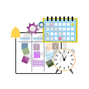 Time management concept, appoint task and deadline, control schedule and process