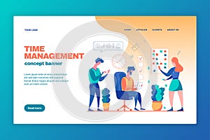 Time Management Concept Banner