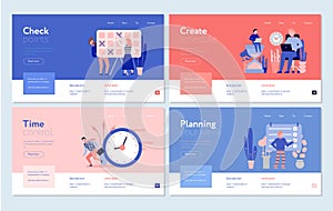 Time Management Concept Banners