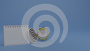 Time management concept of business successful 3D render illustration