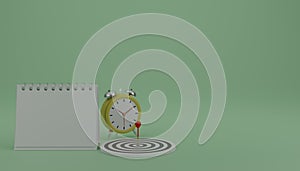 Time management concept of business successful 3D render illustration