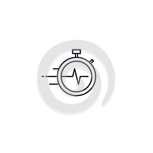 Time management concept, fast delivery services linear icon