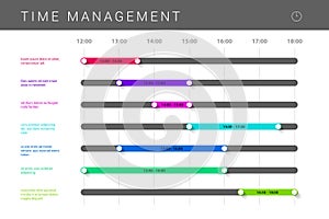 Time management concept. Infographic design template. Vector