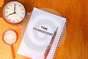 TIME MANAGEMENT concept with light leak in the morning