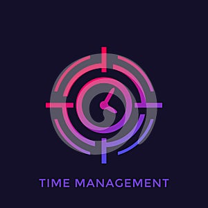 Time management concept, vector