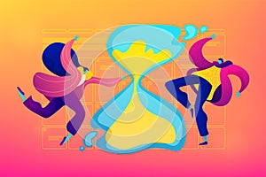 Time management concept vector illustration.