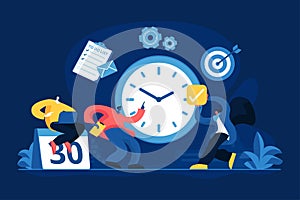Time management concept vector illustration
