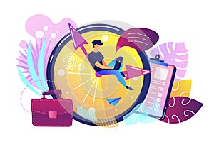 Time management concept vector illustration.