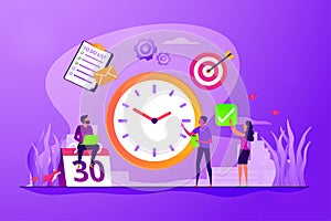 Time management concept vector illustration
