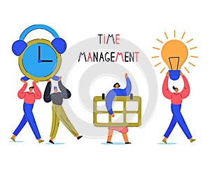 Time management concept with young people
