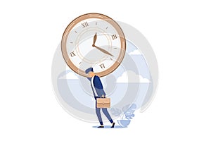 Time management failure, freedom to spend time with family and loved one, overworked or office worker routine work overtime
