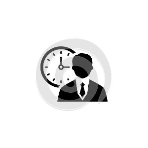 Time Management Icon. Business Concept. Flat Design