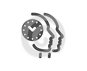 Time management icon. Clock sign. Teamwork. Vector