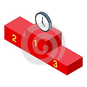 Time management icon, isometric style