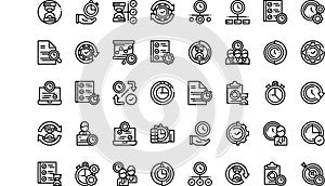 Time management icons High-Quality Vector Icons Collection with Editable Stroke. Ideal for Professional and Creative photo