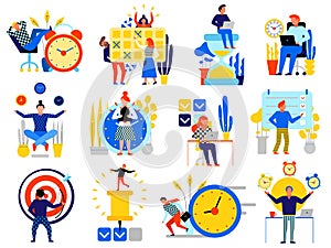 Time Management Icons Set