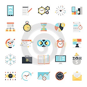 Time Management Icons Set