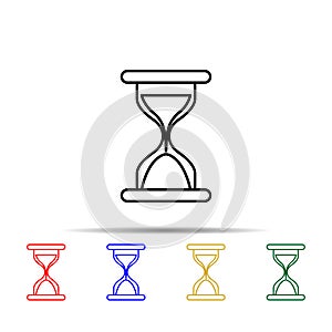 time management multi color style icon. Simple thin line, outline vector of web icons for ui and ux, website or mobile application
